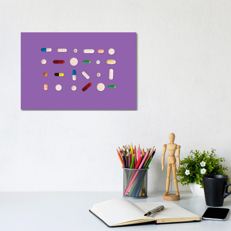 Pill Mix by Pepino De Mar - Wrapped Canvas Print, 20.32 cm H x 30.48 cm W