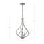 Lustre 3 lumières façon bougie Alloy Ribbons