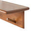 Shea Poplar Solid Wood Floating Shelf with Hooks-2126806222