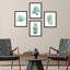 «Pastel Green Tropical Forest Jungle Plants», ensemble de 4 impressions murales encadrées sur papier, 4 pièces-93012699-93012701