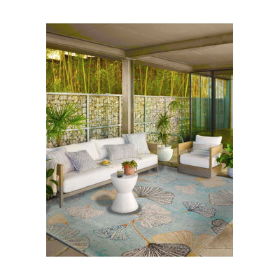 Tapis lavable doux à motif floral doux