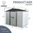 Outdoor Metal Storage Shed with Sliding Door and foundation for Backyard, Patio, Lawn-114274642