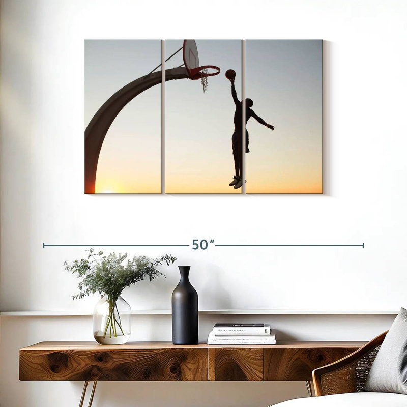 Sunset Slam Dunk, 24" H x 38" W