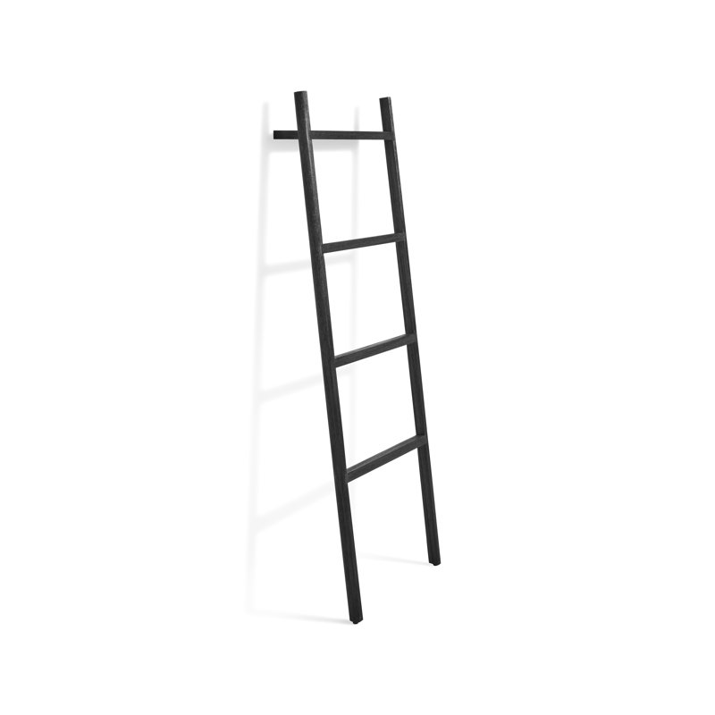 Woodsy Storage Ladder, Black Stained Acacia
