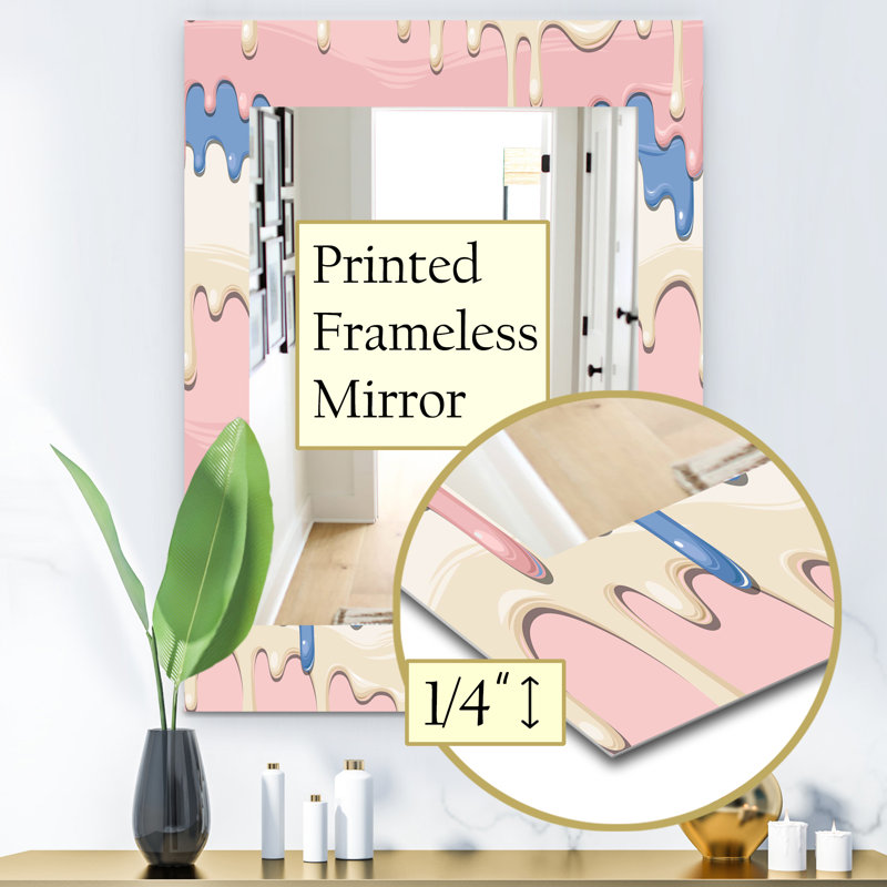 Miroir décoratif bohémien et éclectique sans cadre sphères, H 39,4 po x l 29,5 po