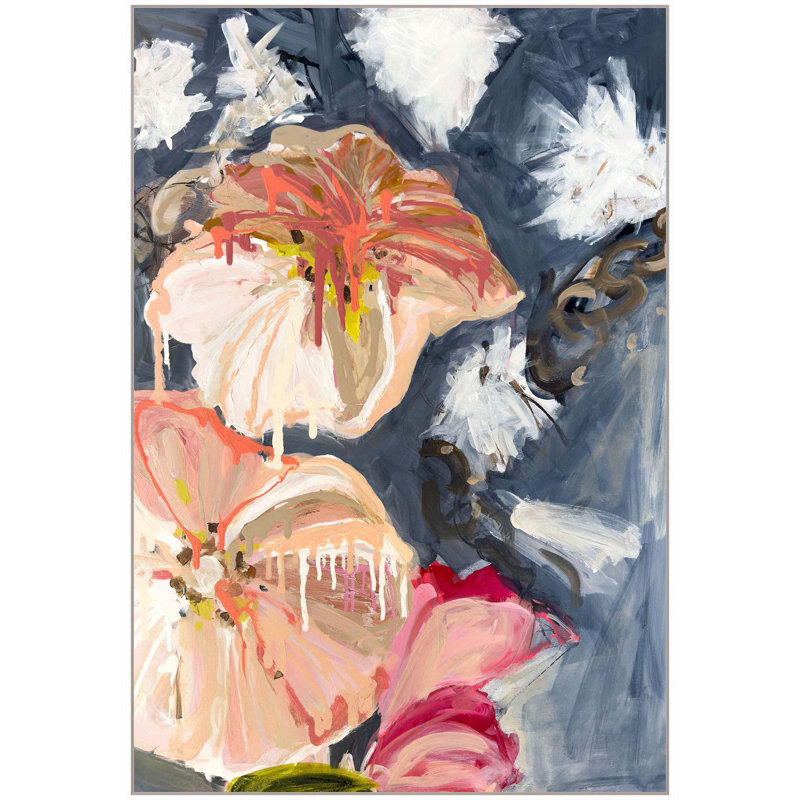 Flower Drip II Print by Katie Ré Scheidt, 50" H x 36" W, Wrapped Canvas