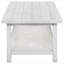 Table basse en bois blanc patiné avec tablette Castleton-888235982