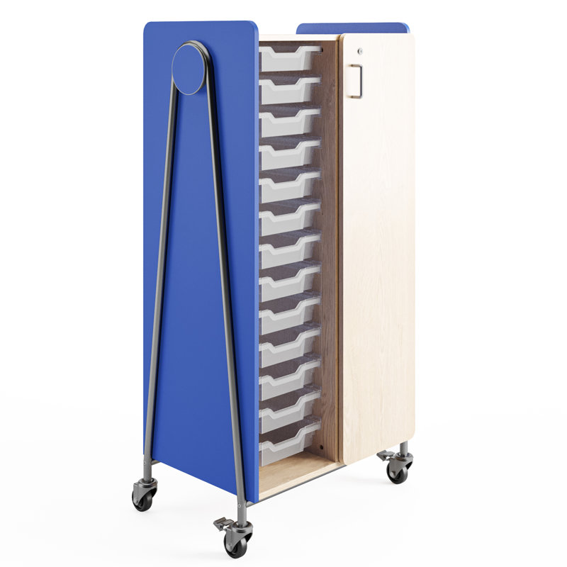 Casier 14 compartiments avec bacs Whiffle, Bleu