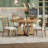 Eloria Retro 5-Piece Round Extendable Dining Table Set with Chairs-117217669-117217664