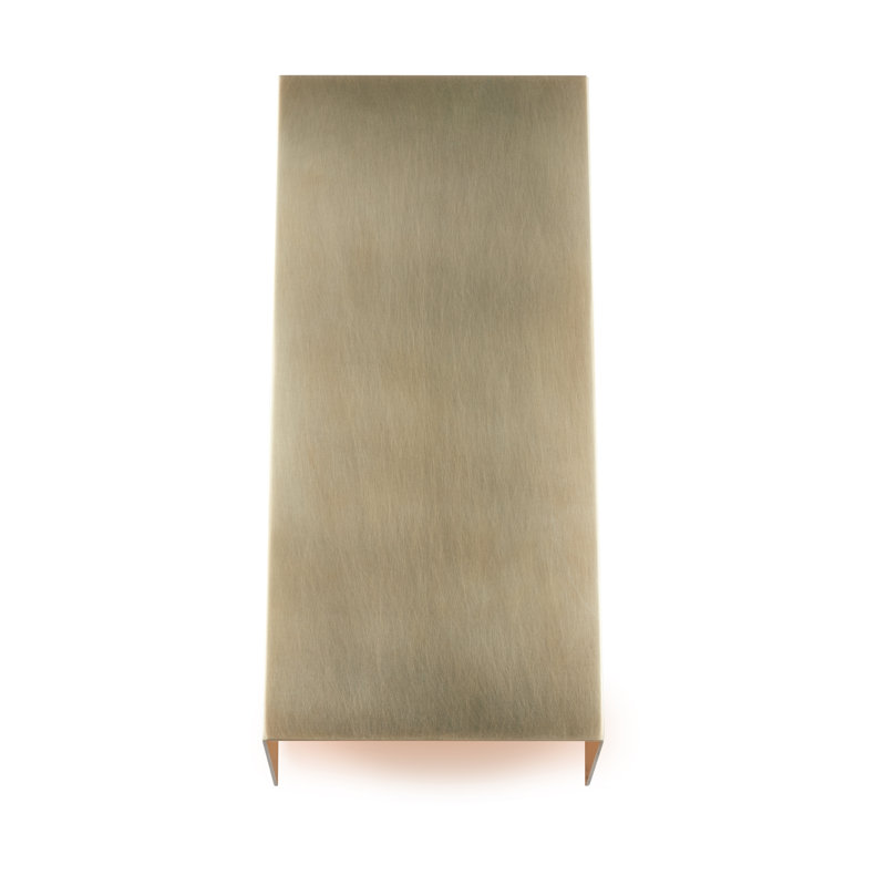 Brompton 1 - Light LED Flush Mounted Sconce, Natural Brass