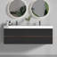 Armoire de salle de bain intégrée intégrée à double lavabo écologique E1