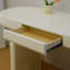 Bureaux en bois manufacturé blanc ovale-108074691