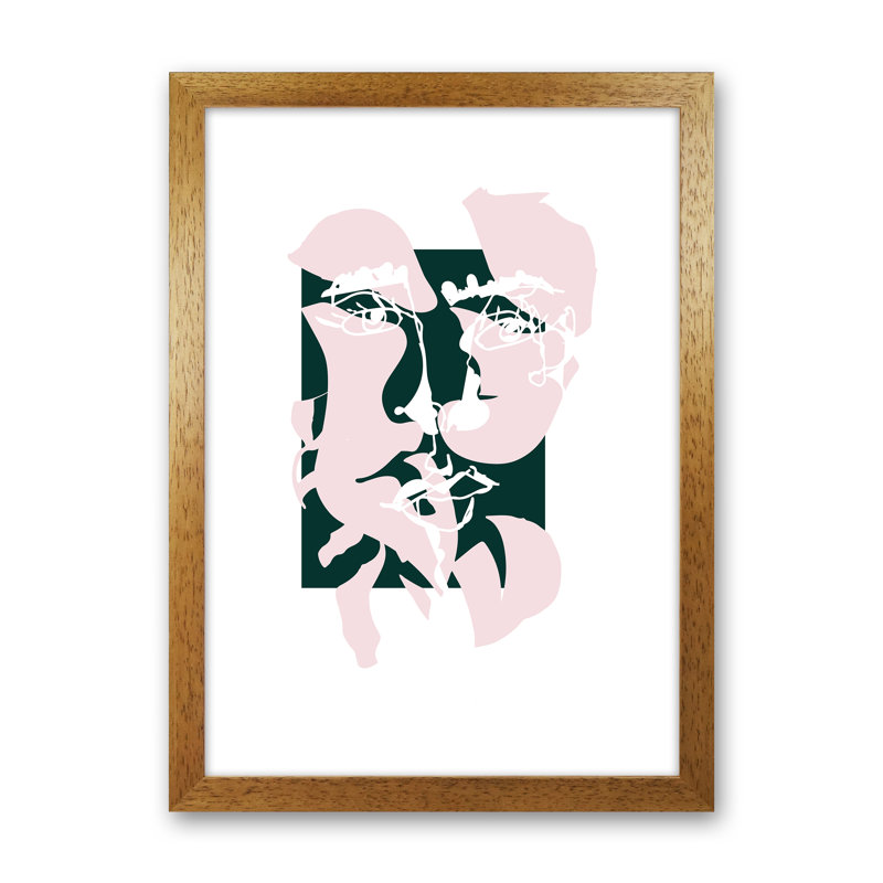 Modern Art II 1 Piece Wall Art, 29.7cm H x 21cm W x 3cm D, Oak Framed