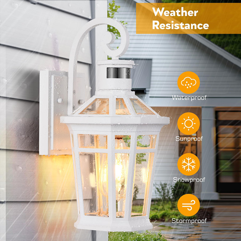 Motion Sensor Outdoor Wall Lights, 2-Pack Outdoor Porch Lights Wall Mount, Anti-Rust Patio Wall Light Fixture, Outside Garage Lights, Adjustable Sensitivity