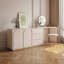 Meuble-lavabo extensible 55,11 "à 110" avec espace de rangement