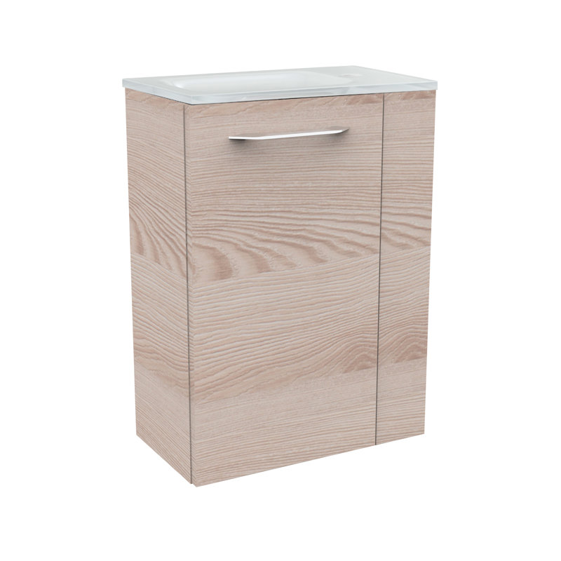 Bathroom Furniture Suite, Light Wood/White