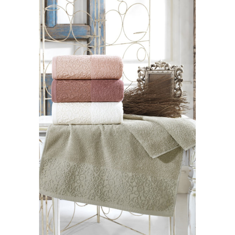 Ensemble de serviettes essuie-mains 100% coton 4 pièces Haseeb