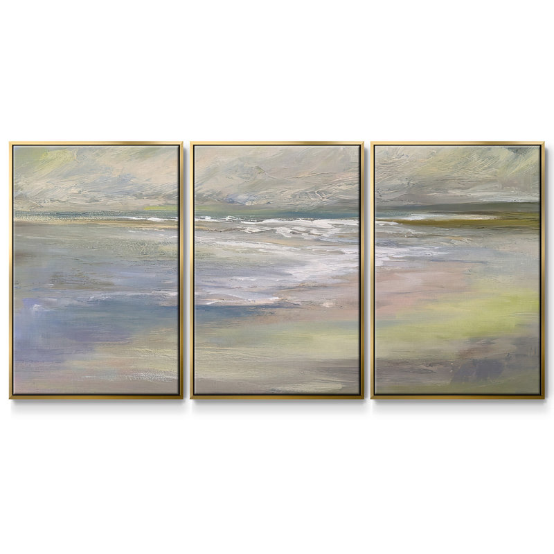 Beach Light II 3 pièces, H 36 po x l 75 po x P 2 po, Or