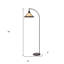 Lampe sur pied de forme traditionnelle 65 "avec abat-jour empire-587441187-587441184