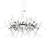 12 Light 42in Chandelier in Chrome – Modern Crystal Ceiling Light Fixture for Dining Room, Foyer, or Bedroom