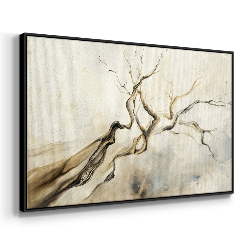 " Twisted Branches ", 25" H x 37" W x 2" D, Black Floater Framed Canvas