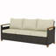 Canapé de patio en osier avec coussin-543050153