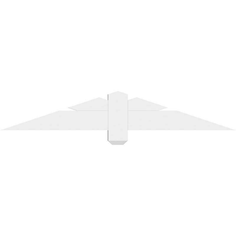 Support de pignon en PVC de qualité architecturale Kennewick, H 8 po x l 48 po (pas : 4/12), P 2 po x F 4 po