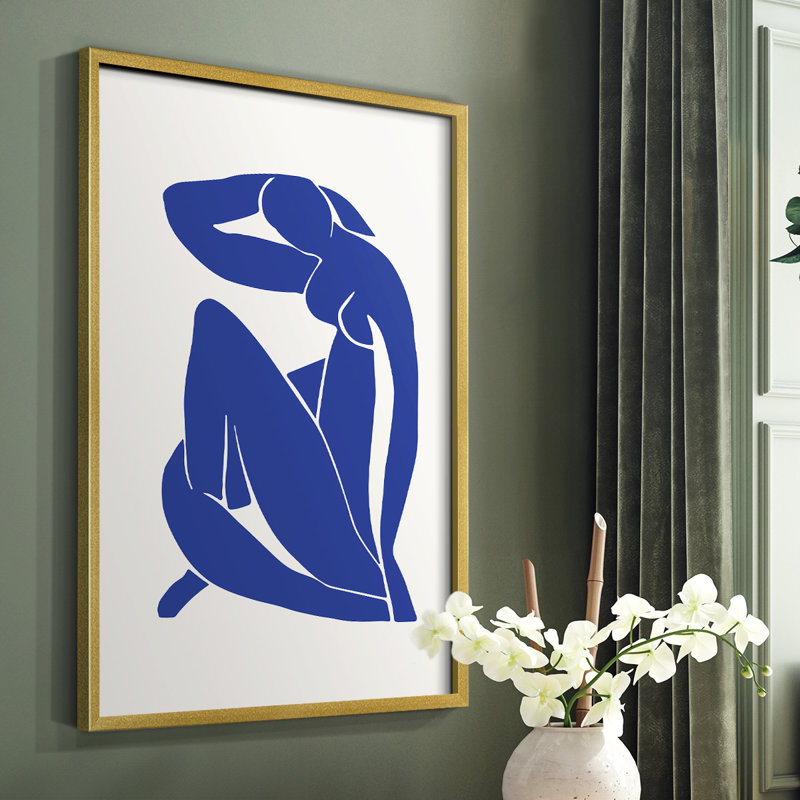 Matisse C XXXVII, reproduction encadrée - bois massif, H 14 po x l 11 po, Or