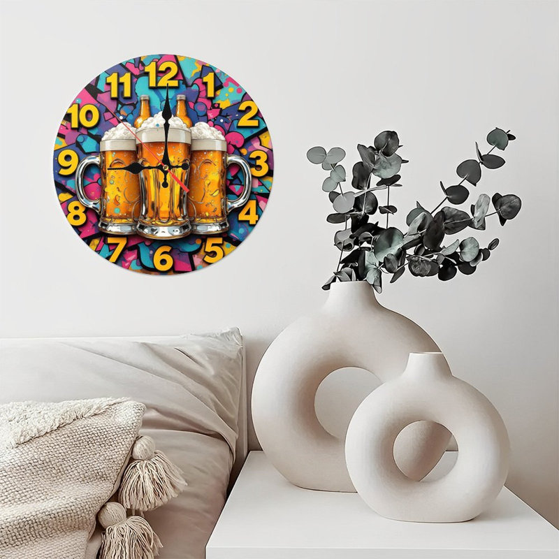 horloge chopes à bière
