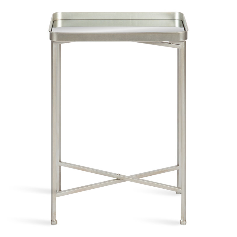 Table de bout Ekta, Argent, Miroir