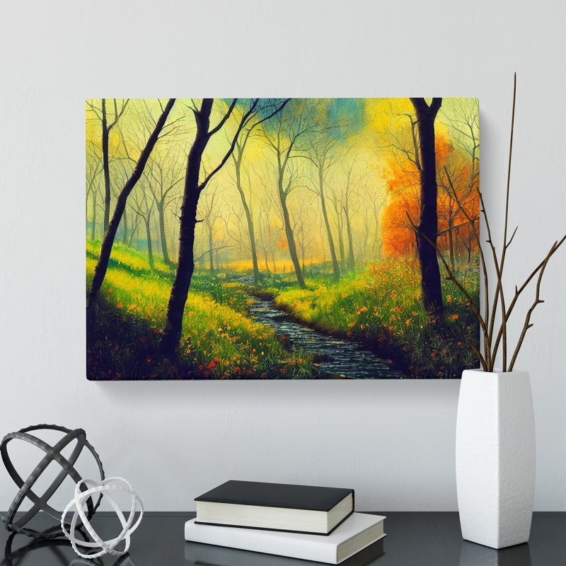 A Fantastic Spring Forest - Wrapped Canvas, 35cm H x 50cm W x 3cm D
