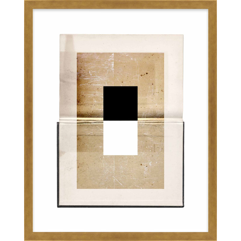 "Construction 4" par Eleni Psyllaki pour Paradissi, art numérique, H 25 po x l 20 po x P 1,25 po, Encadrement doré
