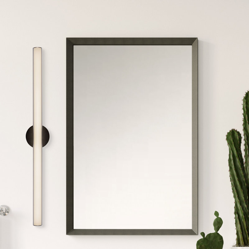 Tole 36-in Black dimmable LED Wall Sconce, Matte Black