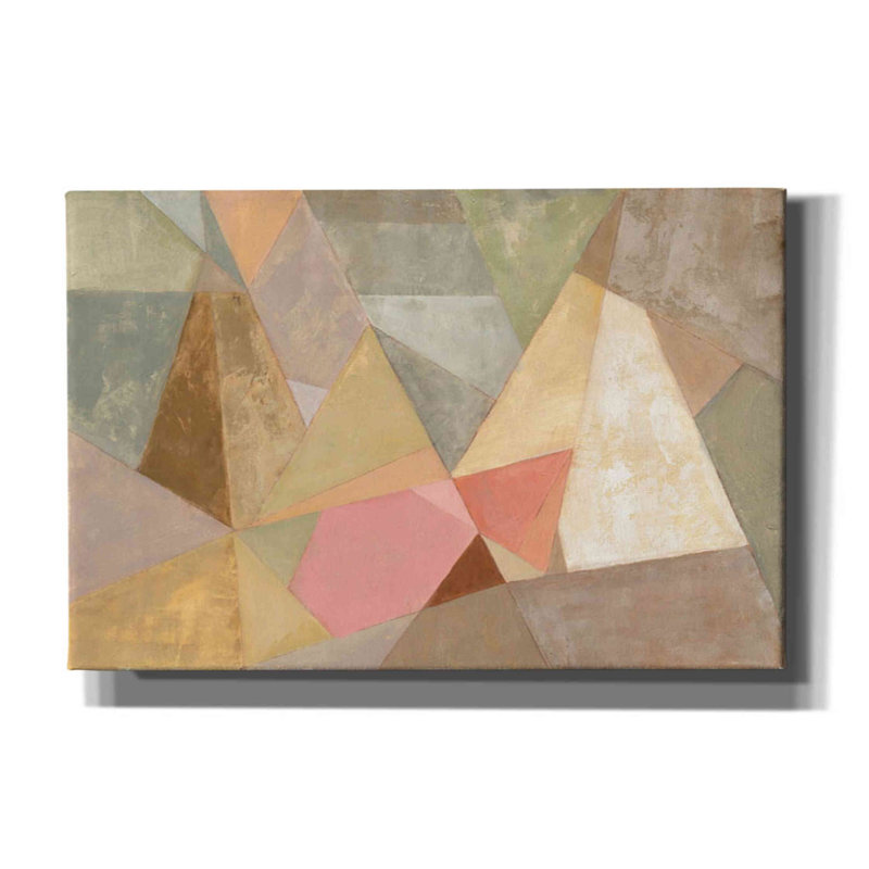 «Eugenius Geometric Abstract on Canvas» par Silvia Vassileva, reproduction, H 12 po x l 18 po x P 0,75 po