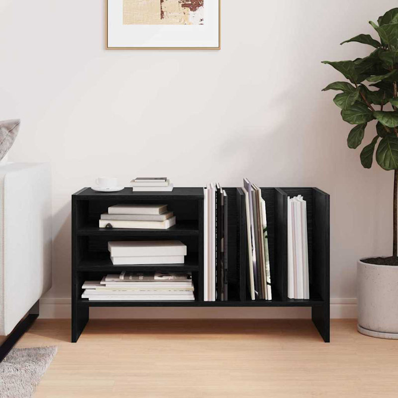 45cm H x 78.5cm W Bookcase, Black Oak