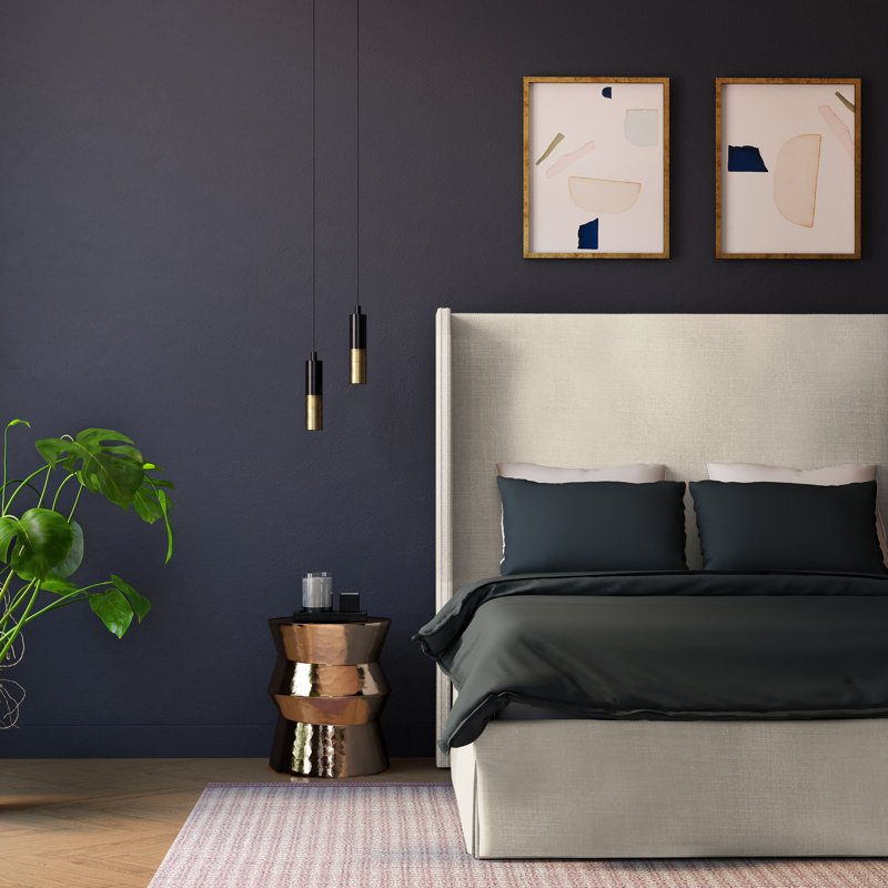 Kaiser Bed, Queen, Plush Velvet Alabaster
