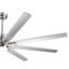 Smart 72" Integrated LED Ceiling Fan With Silver Blades In Brushed Nickel Finish