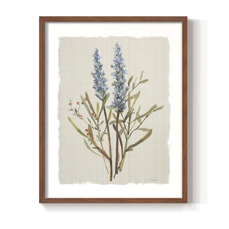 «Honeybloom Botanical II», reproduction encadrée - bois massif, H 15 po x l 12 po, Noyer