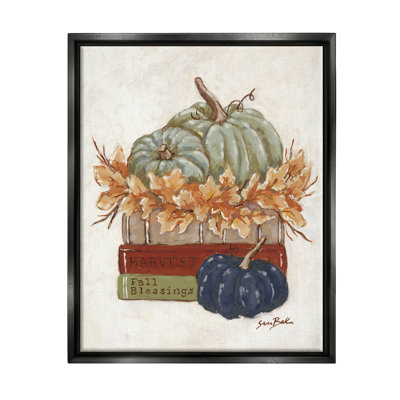 " Fall Blessings Pumpkins " by Sara Baker Painting Print