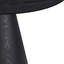 Table de cuisine noire moderne, finition ronde de 46,5 po, Vibe