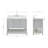 43'' Single Bathroom Vanity with White Quartz Top-55794980