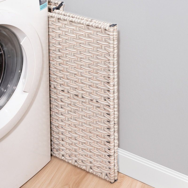 Panier à linge avec couvercle et sacs amovibles - Contenant gris de 160 l pour l'organisation de la salle de bain