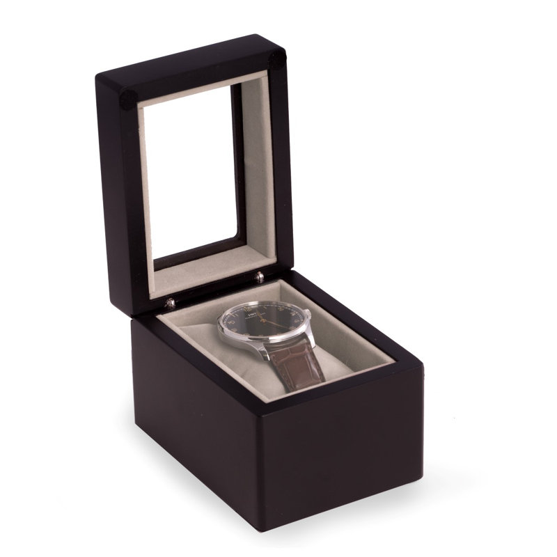 Wood Watch Box +, Matte Black