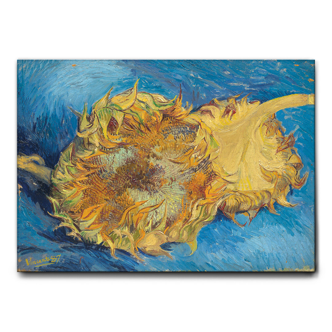 Leinwandbild Zwei geschnittene Sonnenblumen von Vincent Van Gogh