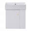 Meuble-lavabo flottant 21,6 po avec lavabo en céramique, rangement à droite