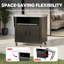  Stainless Steel Grill Table Cart With 2 Foldable Side Tables