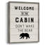 «Welcome to the Cabin», reproduction encadrée en bois massif-1318410264