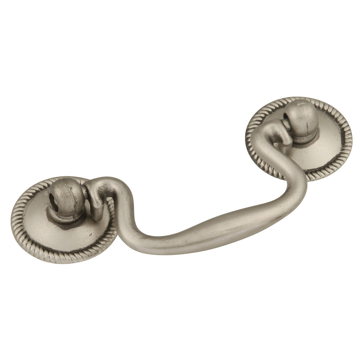 Manor House Drop Handle Pull, Silver Stone