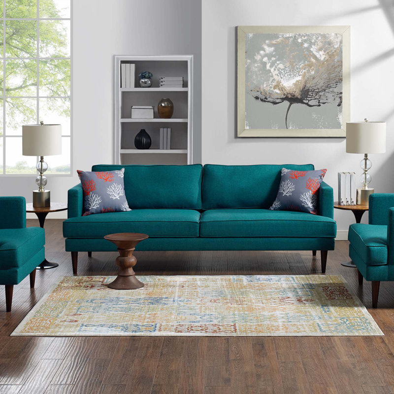 Modway Solimar Distressed Southwestern Aztec Area Rug, Rectangle 8' x 10'