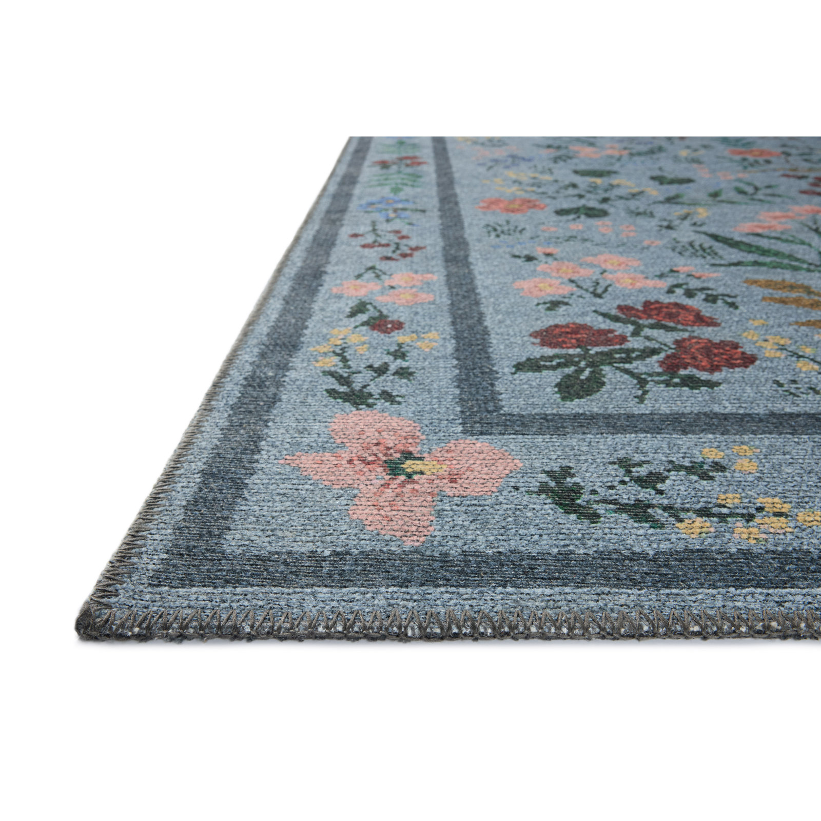 Wildwood Blue Area Rug, Round 5'